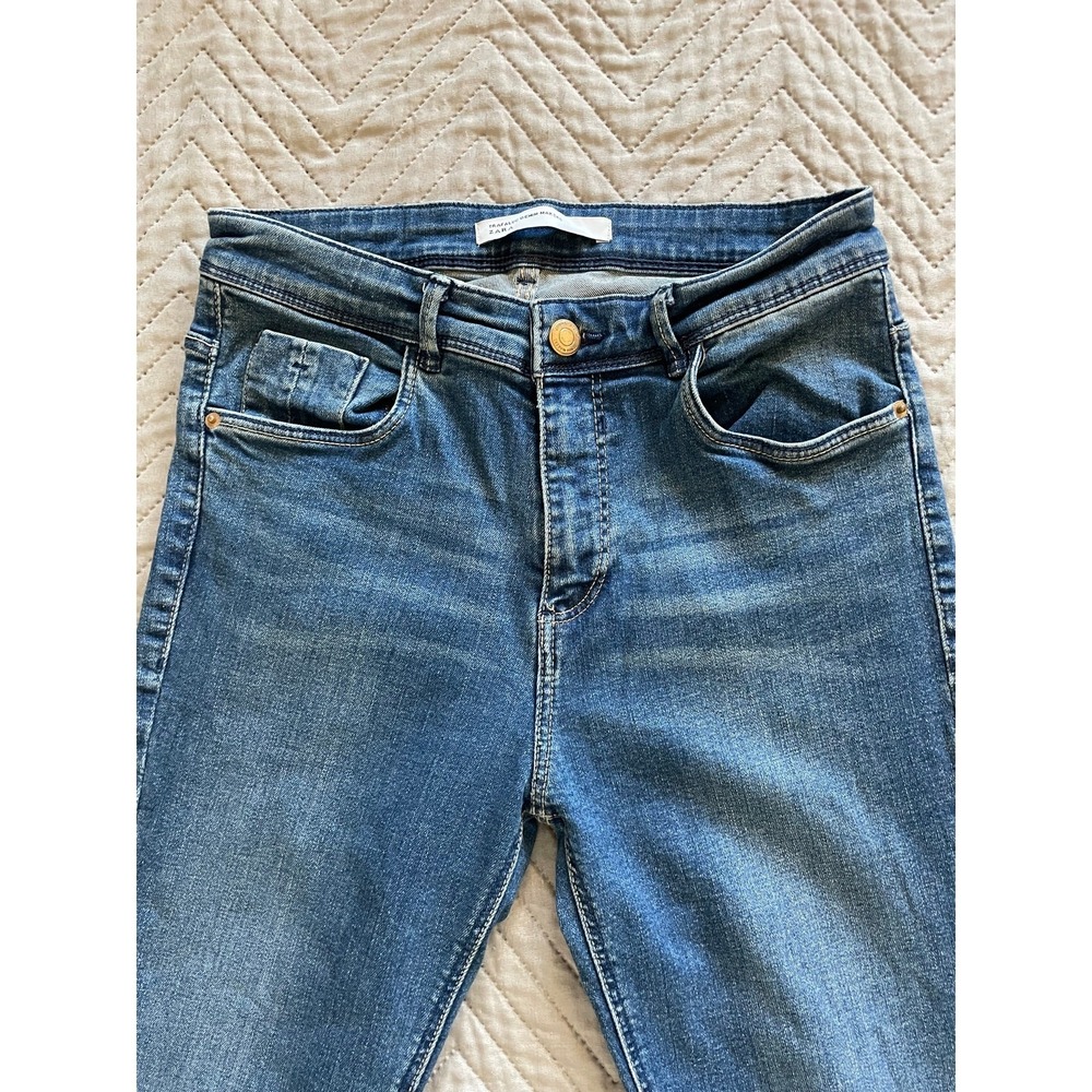 ZARA Trafaluc Skinny Jeans Women's Blue Denim Stretch EUR 32 - Picture 2 of 8